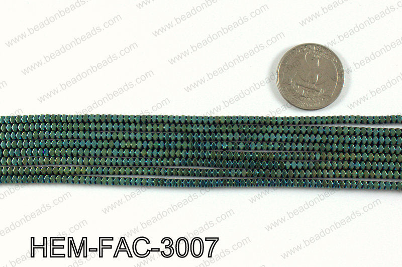 Metallic coated hematite 3x2mm HEM-FAC-3007