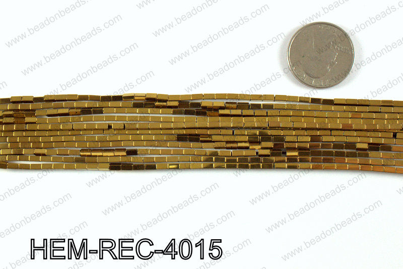 Metallic coated hematite 4x2mm HEM-REC-4015