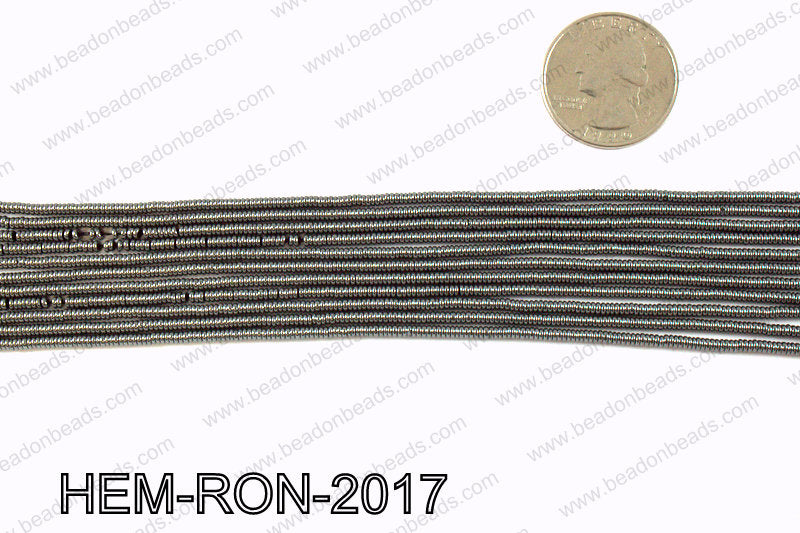 Metallic coated hematite 2x1mm HEM-RON-2017