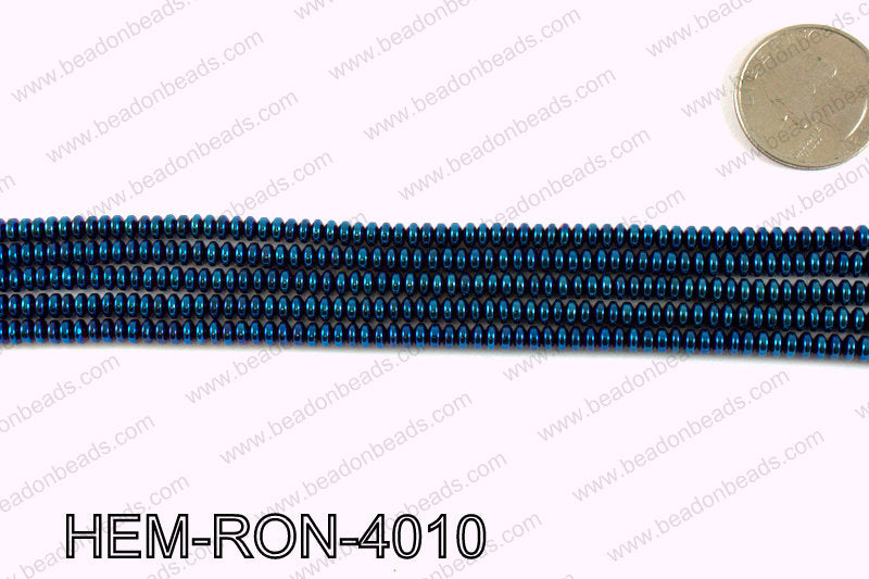 Metallic coated hematite 4x2mm HEM-RON-4010