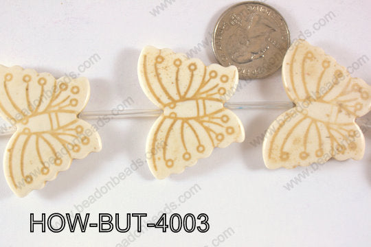 Howlite Butterfly 40x30mm HOW-BUT-4003
