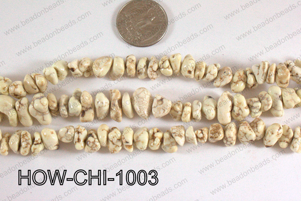 Howlite Chips White 5x10mm HOW-CHI-1003