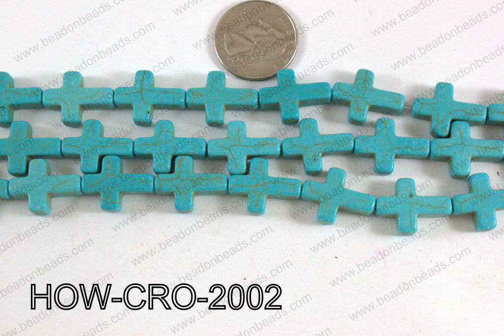 Howlite cross 15x20mm light blue HOW-CRO-2002