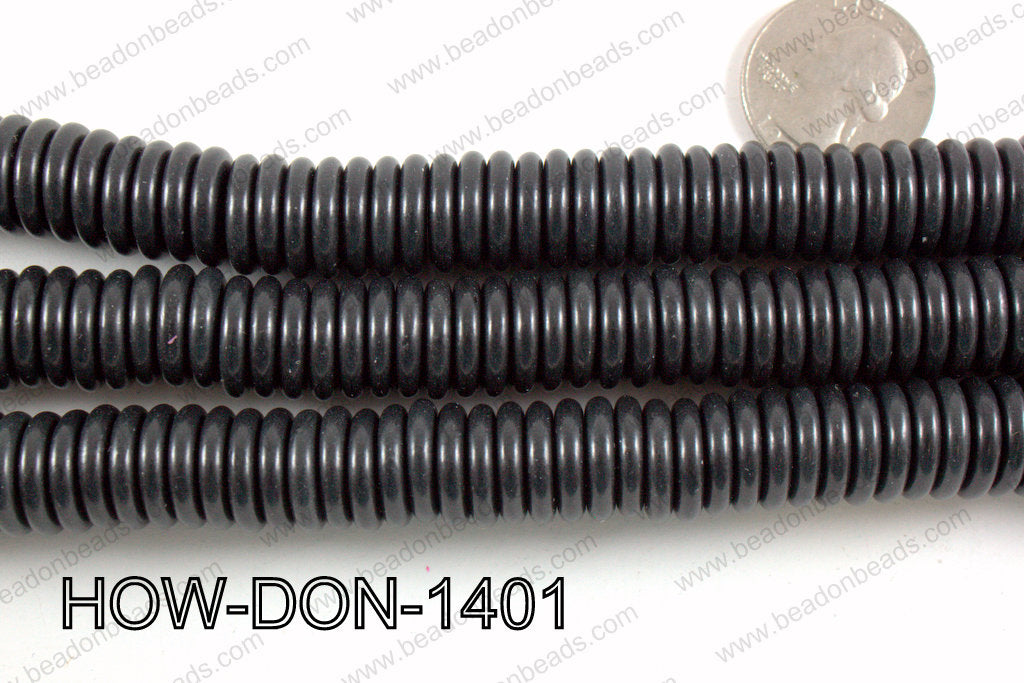howlite donut shaped black 14mm HOW-DON-1401