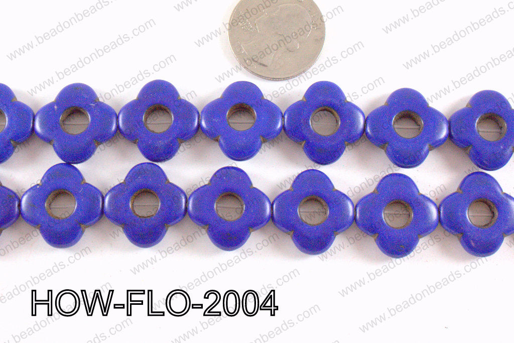 howlite flower dark blue 20mm HOW-FLO-2004