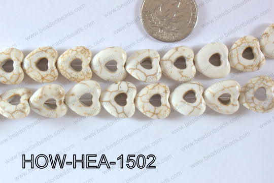 Howlite Heart 16mm HOW-HEA-1502