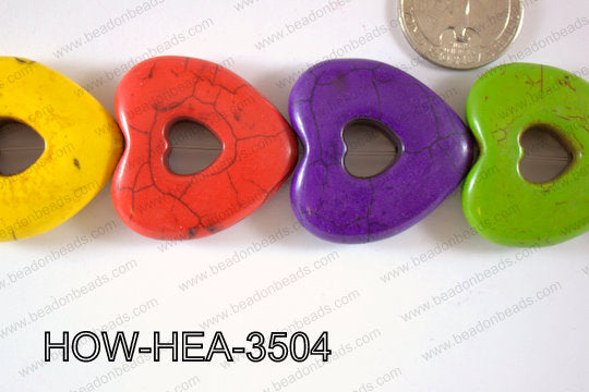 Howlite Heart 35x35mm HOW-HEA-3504