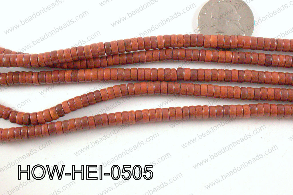 howlite heishi brown 5x3mm HOW-HEI-0505