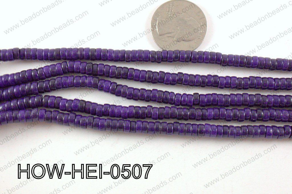 howlite heishi purple 5x3mm HOW-HEI-0507