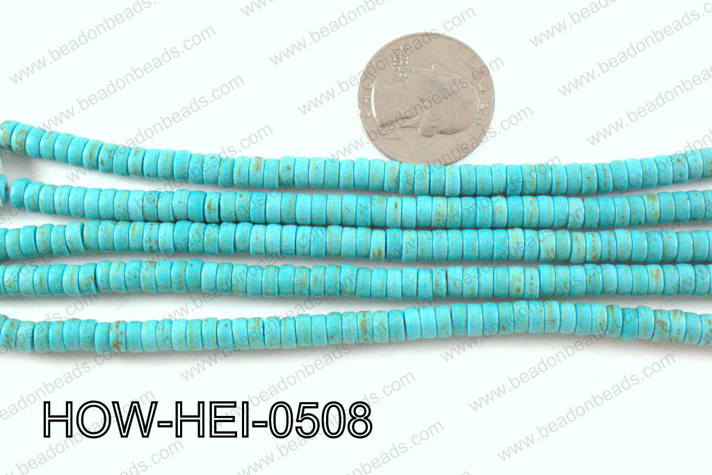 howlite heishi turquoise 5x3mm HOW-HEI-0508