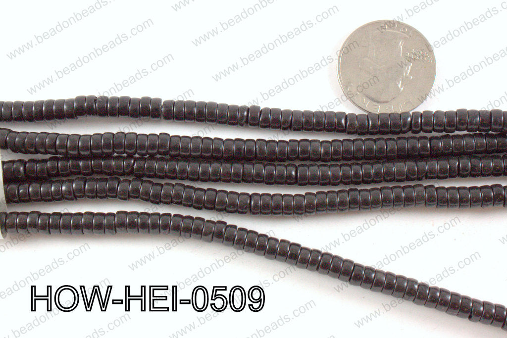 howlite heishi black 5x3mm HOW-HEI-0509