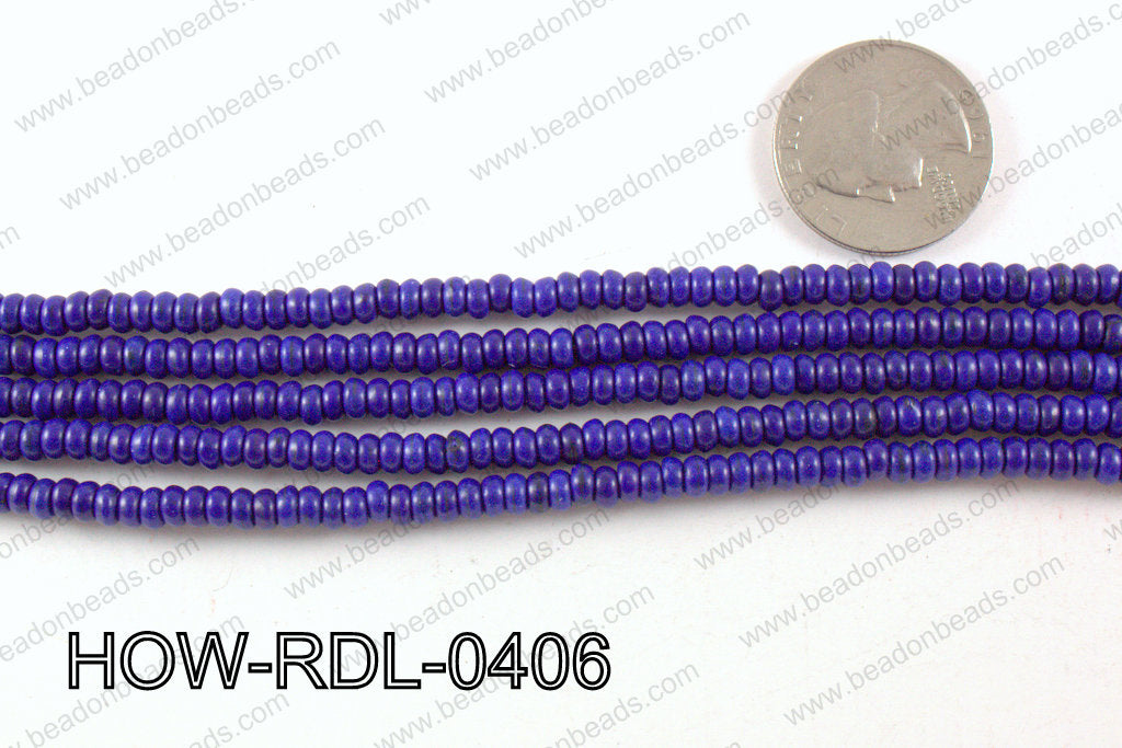 howlite rondelle dark blue 4x2mm HOW-RDL-0406