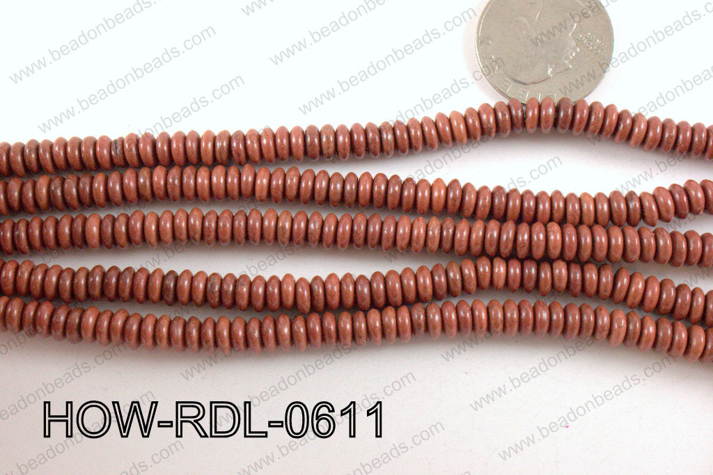 howlite rondelle brown 6x2mm HOW-RDL-0611