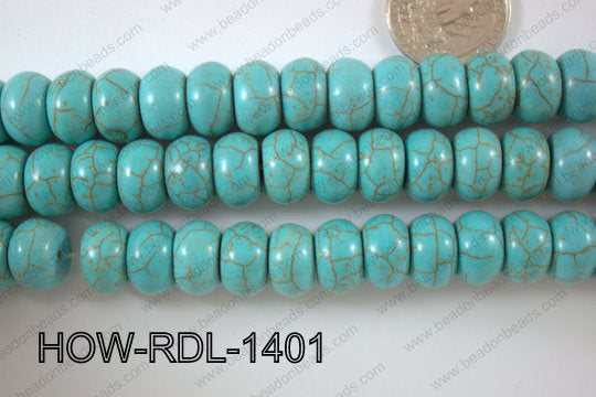Howlite Rondel 14mm HOW-RDL-1401