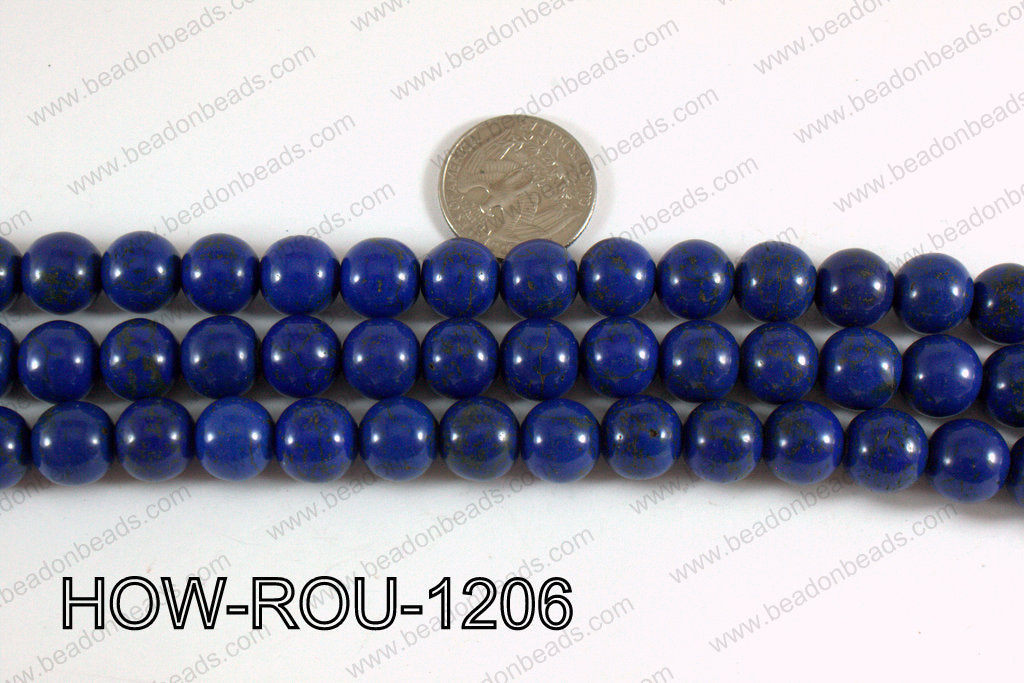 Howlite Round Dark Blue 12mm HOW-ROU-1206