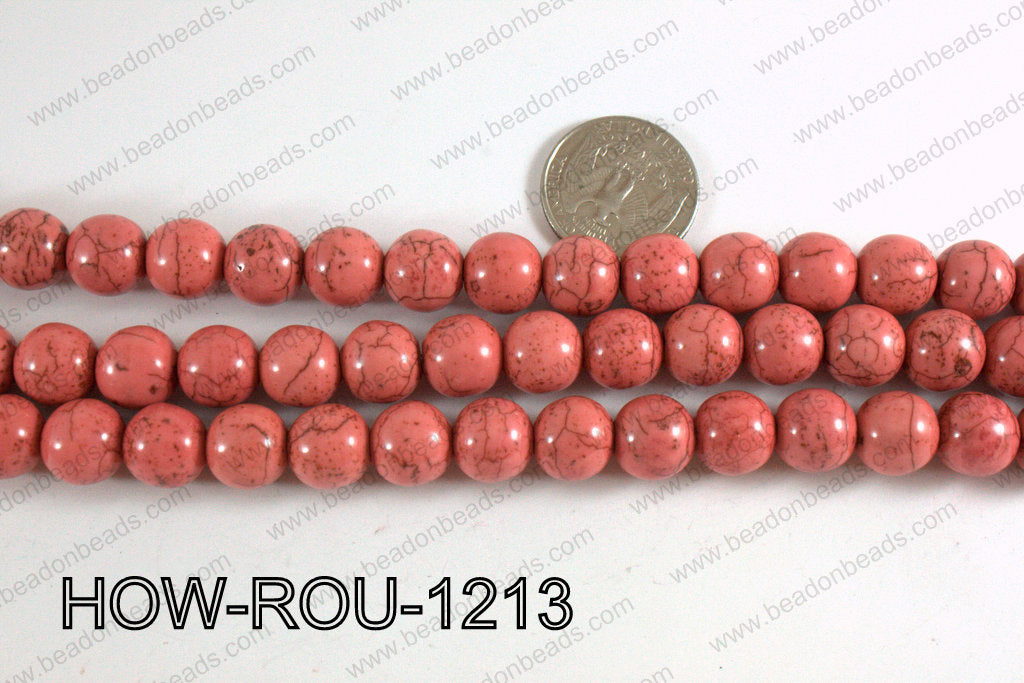 Howlite Round Pink 12mm HOW-ROU-1213