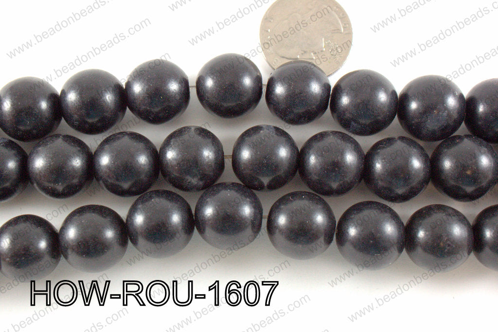 Howlite Round Black 16mm HOW-ROU-1607