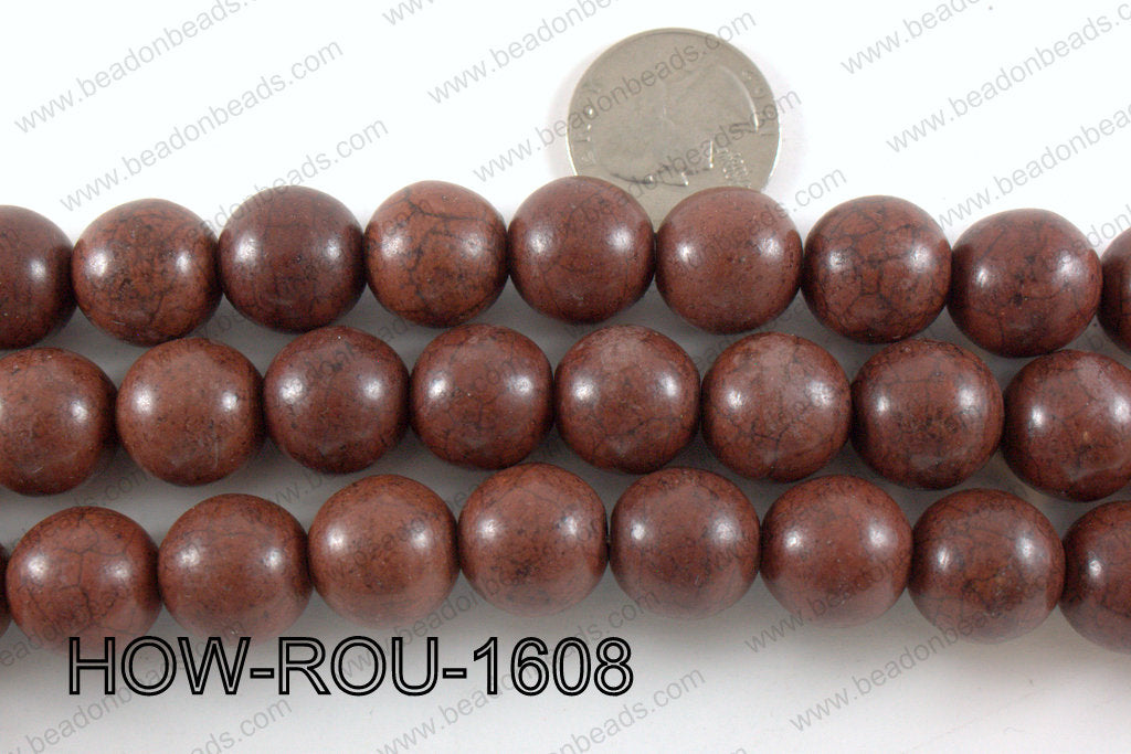 Howlite Round Brown 14mm HOW-ROU-1608