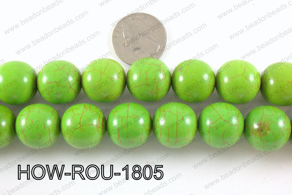Howlite Round Green 18mm HOW-ROU-1805