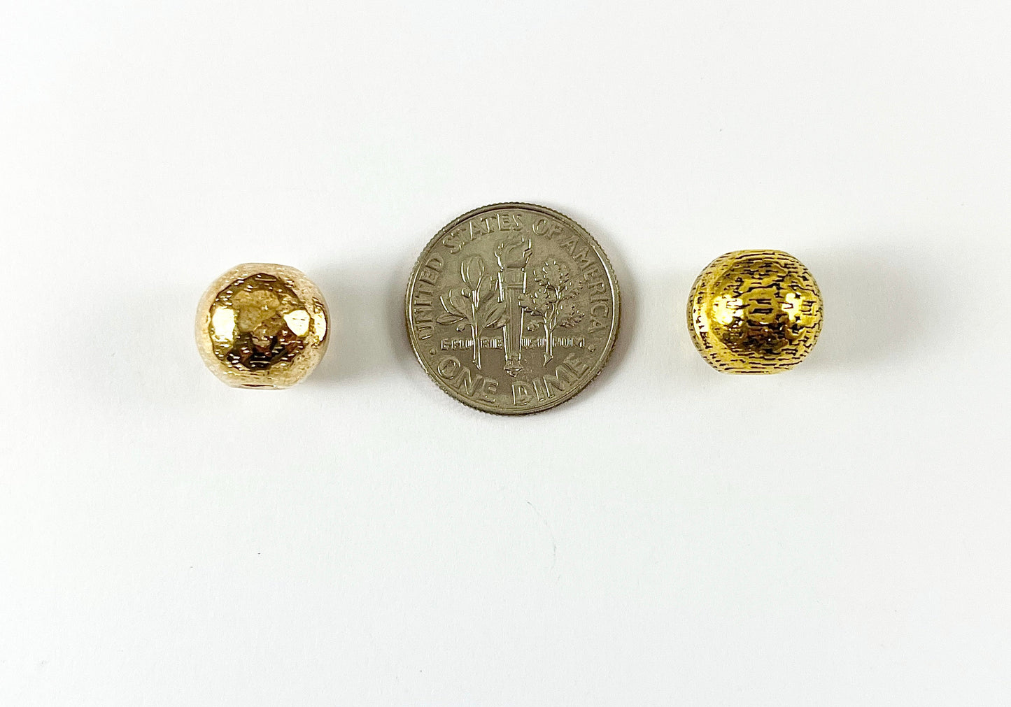 Pewter Base Metal Textured Round Bead Brushed Hammered Spacer Beads Large Hole Gold Silver Bronze Copper Matte Gunmetal