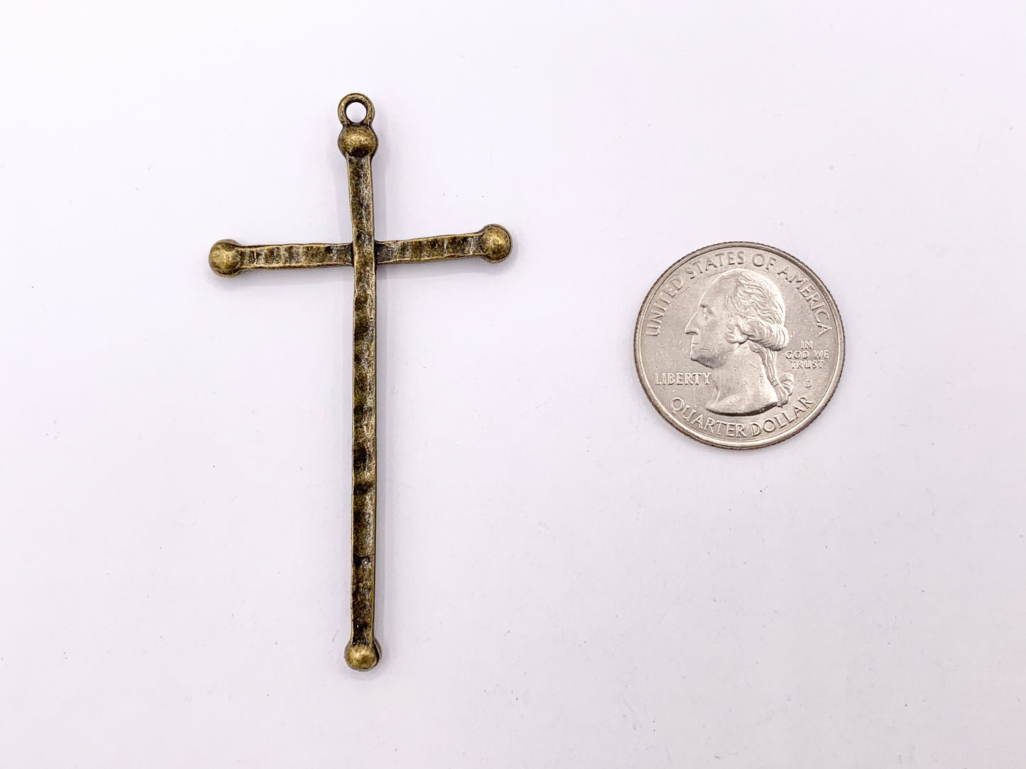 35x65mm Pewter Large Cross Pendants in Matte Gold, Silver, Bronze Color