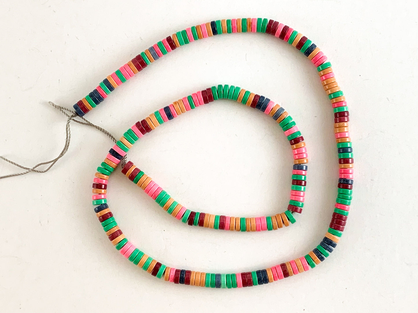 4-5mm Soft Color Agate Heishi Smooth Shiny Beads Around 16"