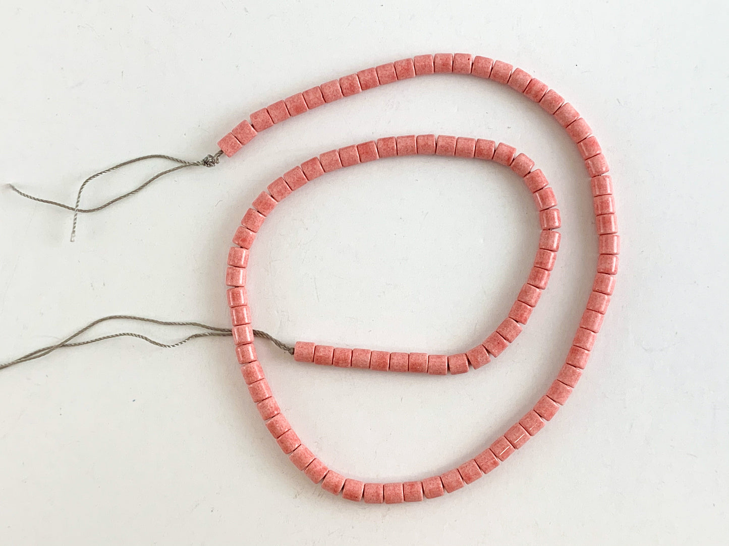 4mm Soft Color Agate Tube Smooth Shiny Beads Around 16"