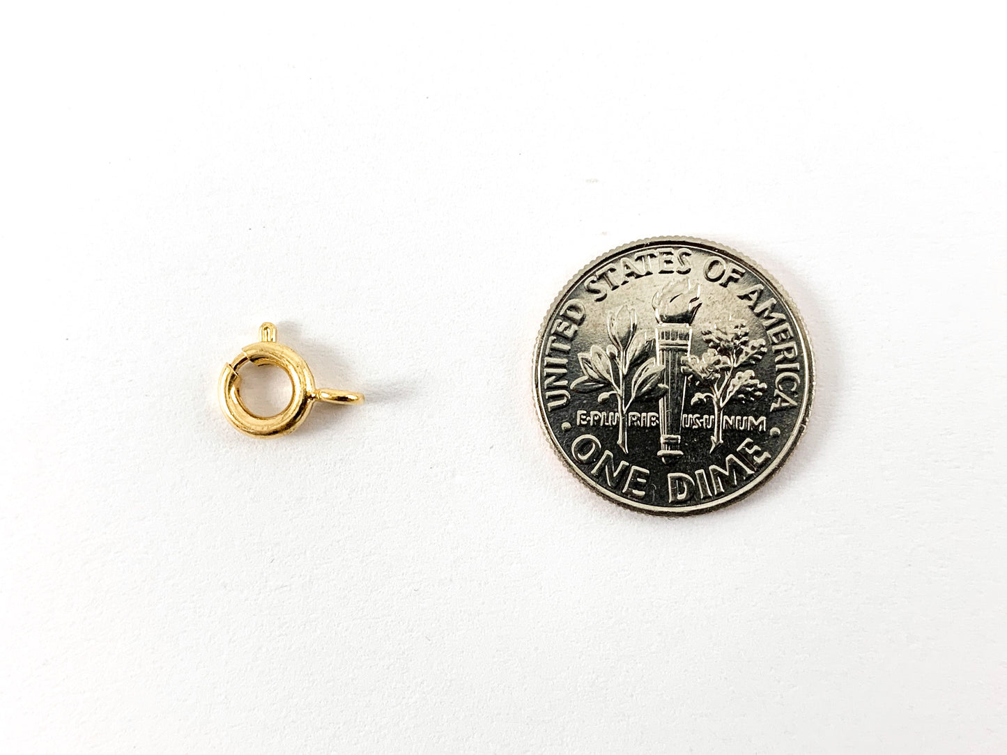 Real 18K Gold Plated Necklace Circle Clasps over Brass