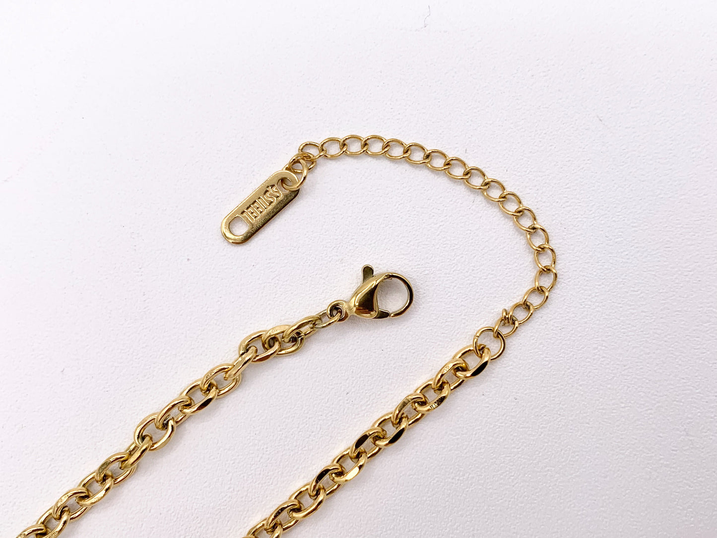 Delicate Dangle Heart Pendant Necklace Gold/Silver Plated Stainless Steel Finished Necklace 16" with Extension Link