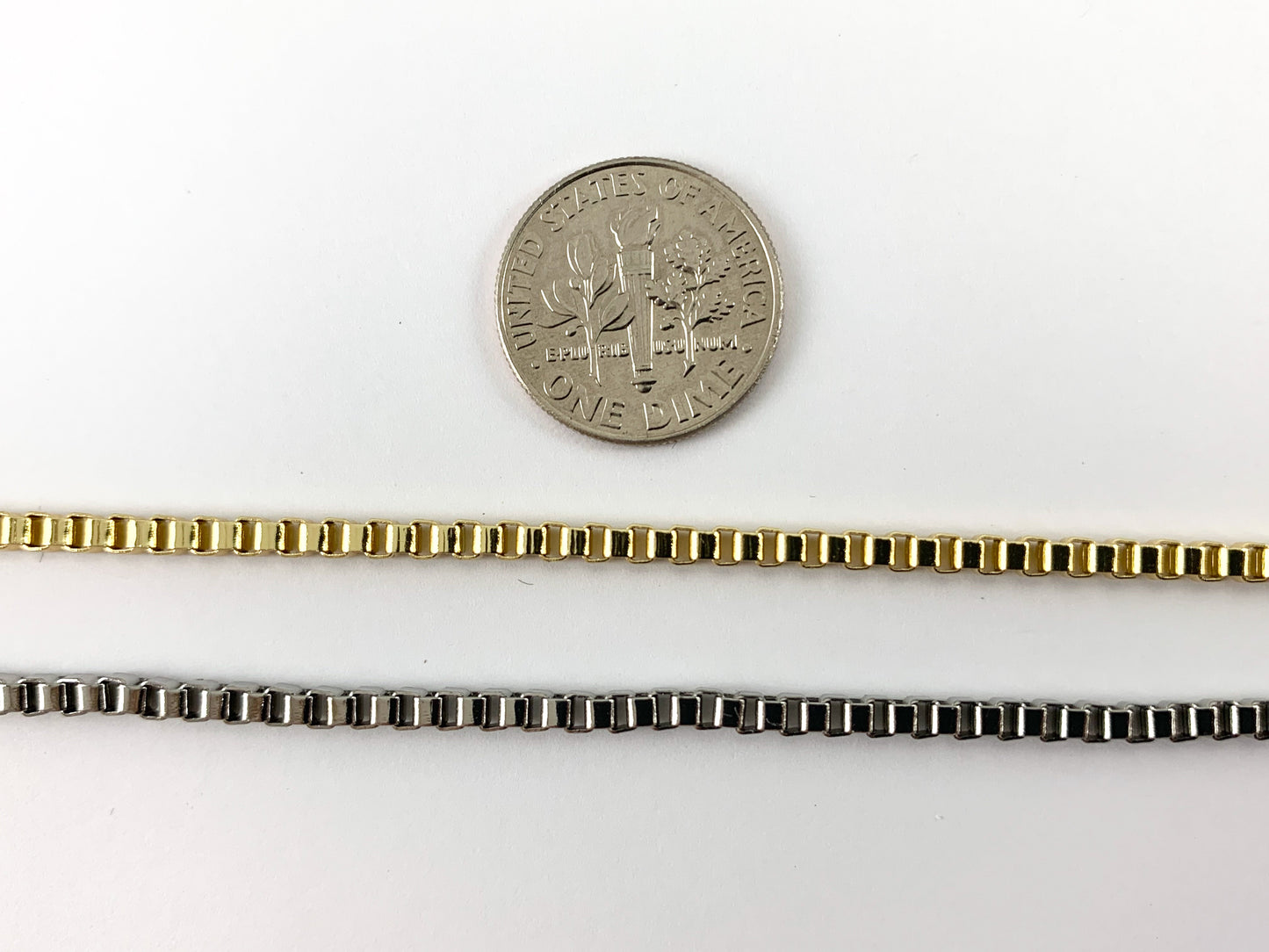 18K Gold/Platinum Plated Copper Box Chain For Men and Women Necklace and Bracelets Making