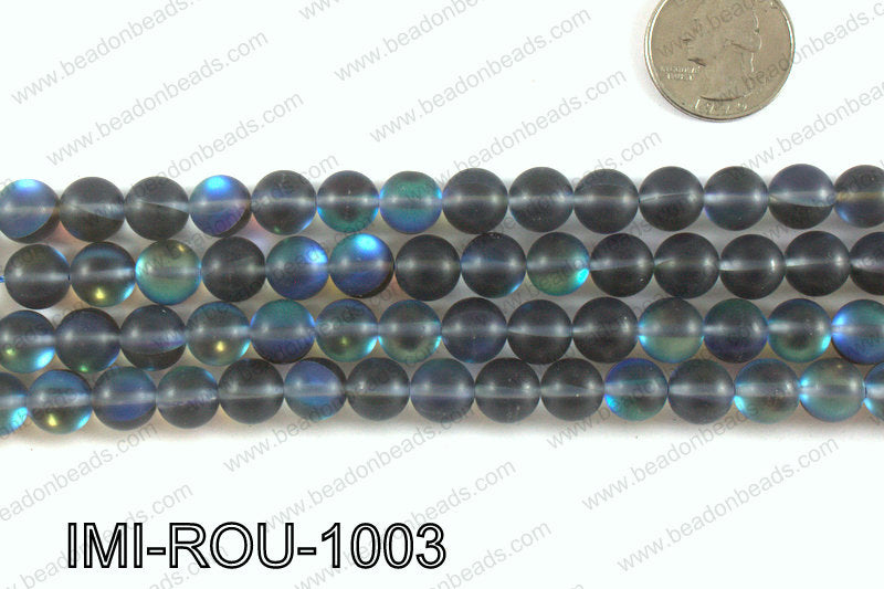 Imitation Labradorite matte 10mm IMI-ROU-1003