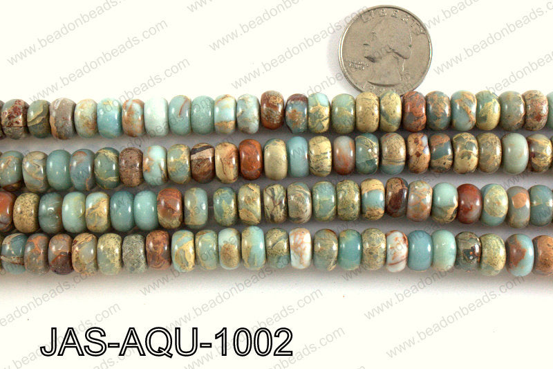 JASPER AQUA TERRA RONDEL 10MM JAS-AQU-1002
