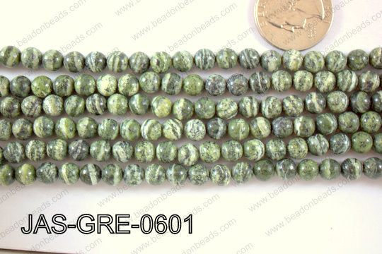 Jasper Green Round 6mm JAS-GRE-0601