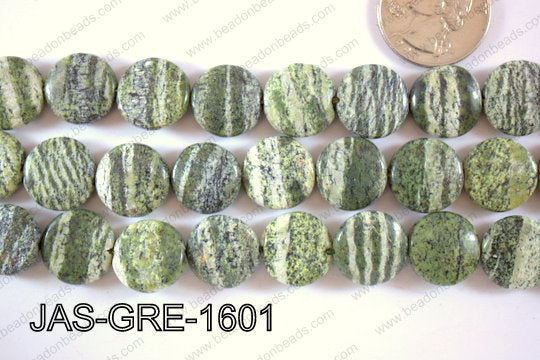 Jasper Green Coin 16mm JAS-GRE-1601