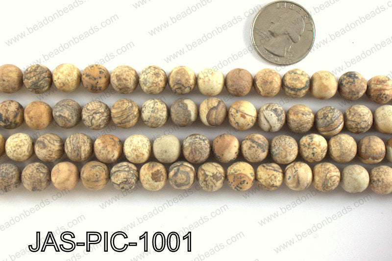 Picture Jasper matte round 10mm JAS-PIC-1001