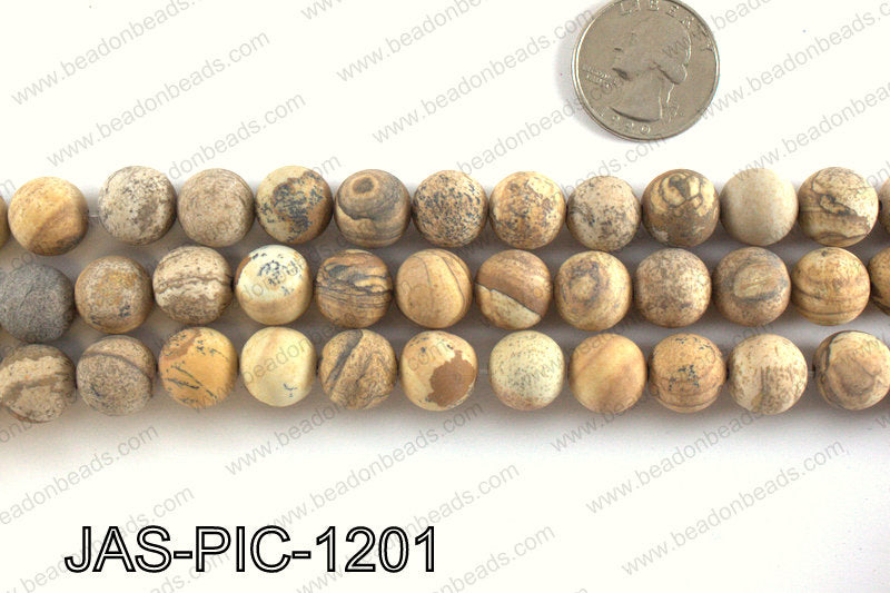 Picture Jasper matte round 12mm JAS-PIC-1201