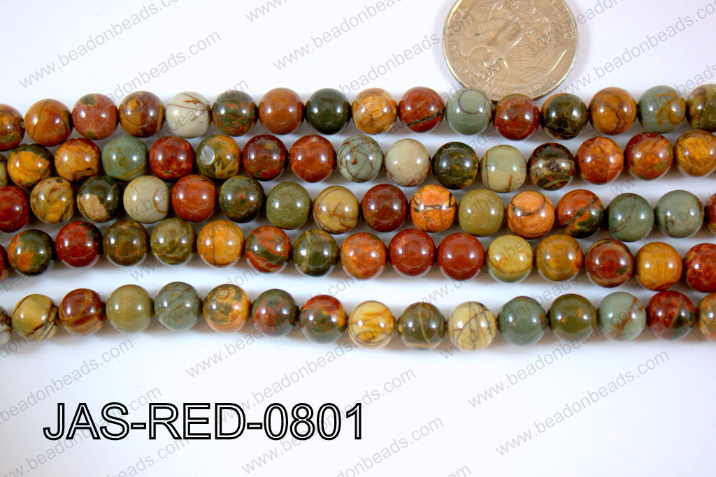 Red Creek Jasper Round 8mm JAS-RED-0801