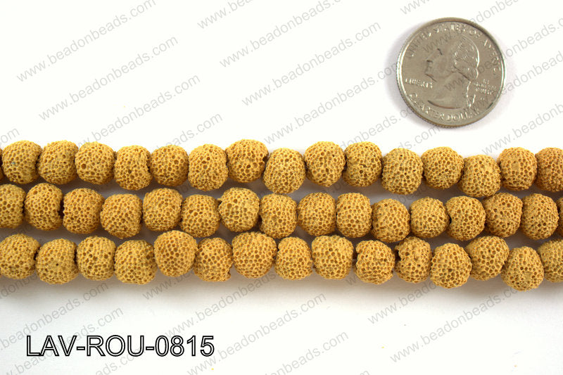 Lava Round, Yellow 8mm LAV-ROU-0815