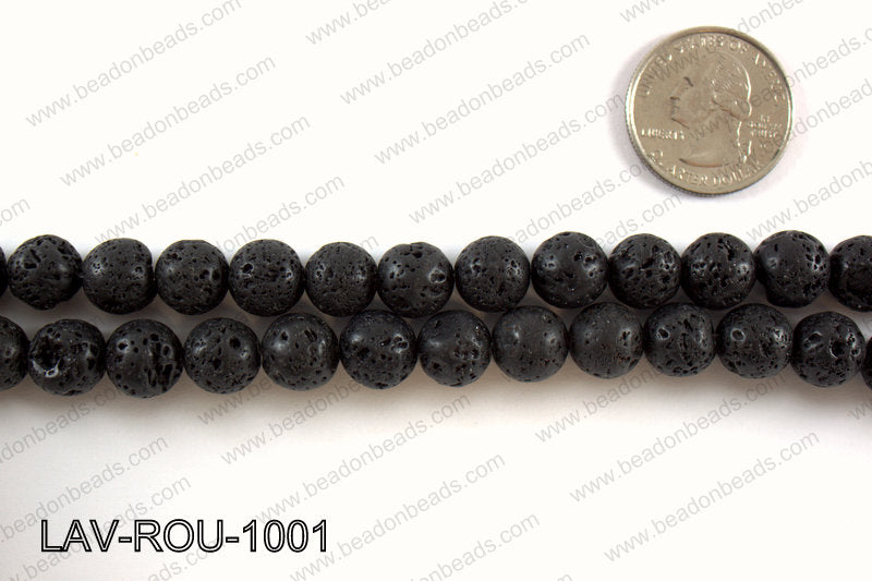 Black Lava Round 10mm LAV-ROU-1001