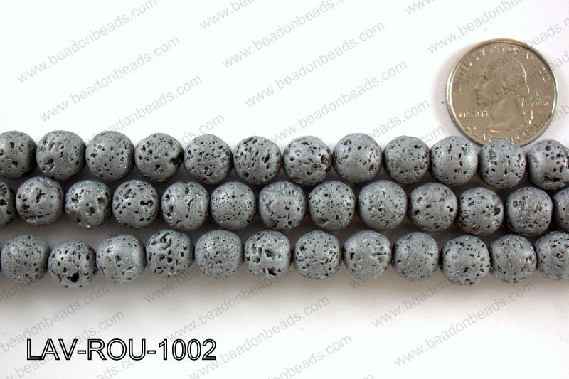 Metallic Coated Lava Round 10mm LAV-ROU-1002
