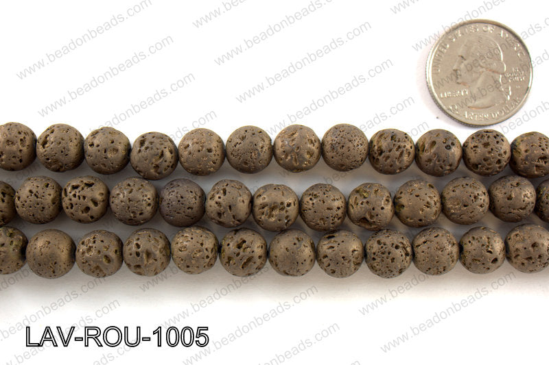 Metallic Coated Lava Round 10mm LAV-ROU-1005
