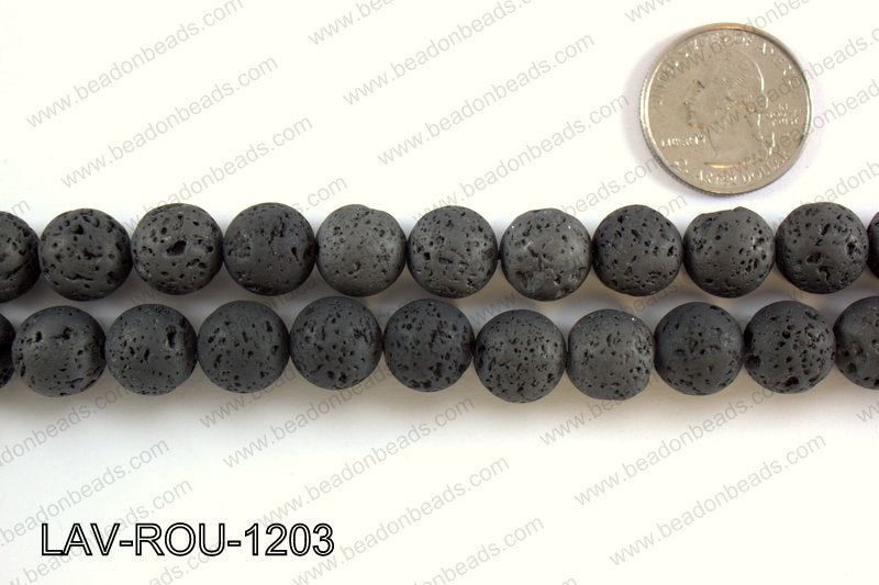 Metallic Coated Lava Round 12mm LAV-ROU-1203