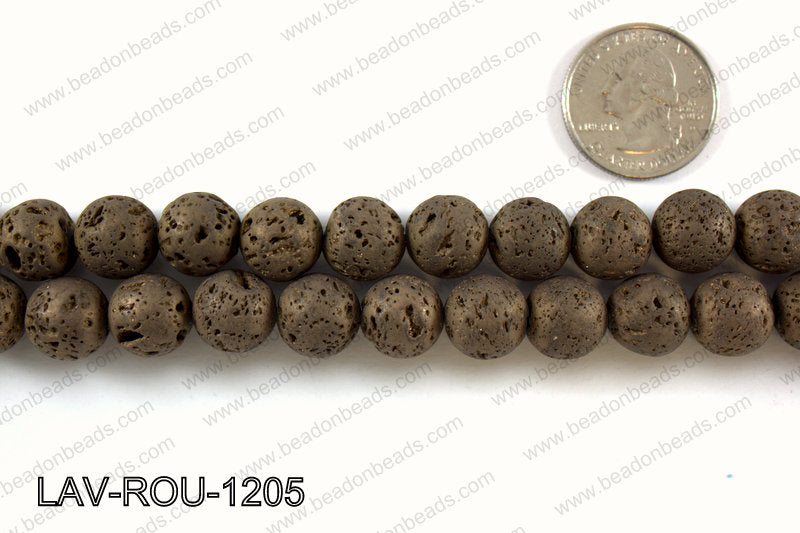 Metallic Coated Lava Round 12mm LAV-ROU-1205