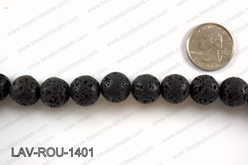 Black Lava Round 14mm LAV-ROU-1401