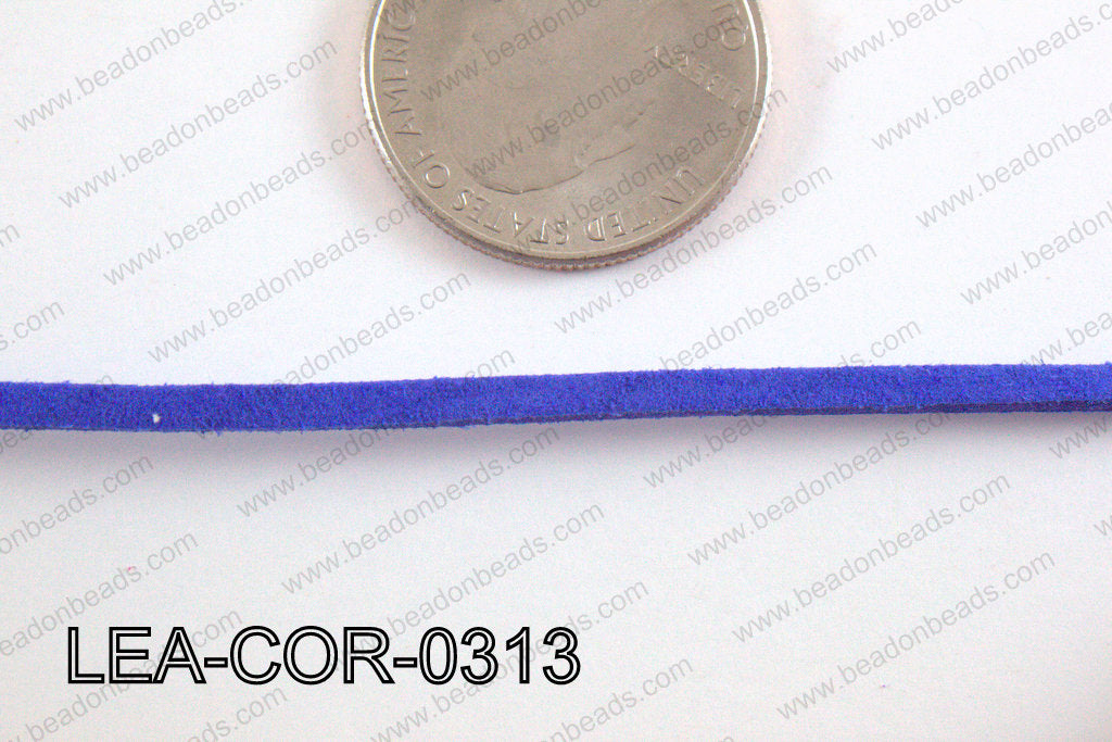 Leatherette Cord Dark Blue 3mm LEA-COR-0313