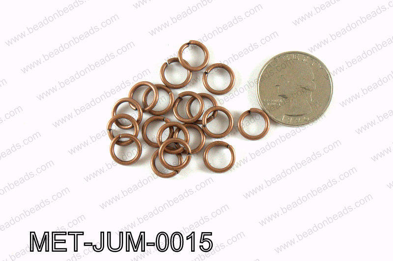 10MM Copper open Jump ring MET-JUM-0015