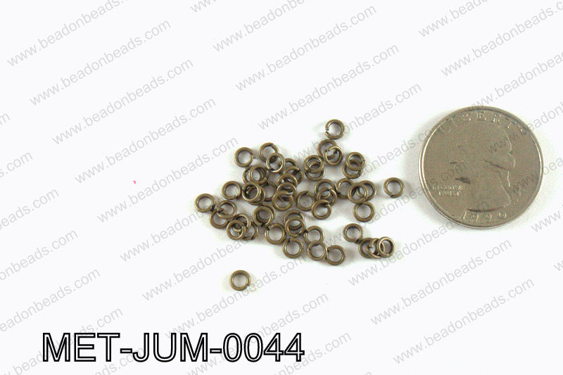 4MM Bronze open Jump ring MET-JUM-0044