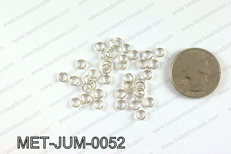 5MM Light Silver open Jump ring MET-JUM-0052