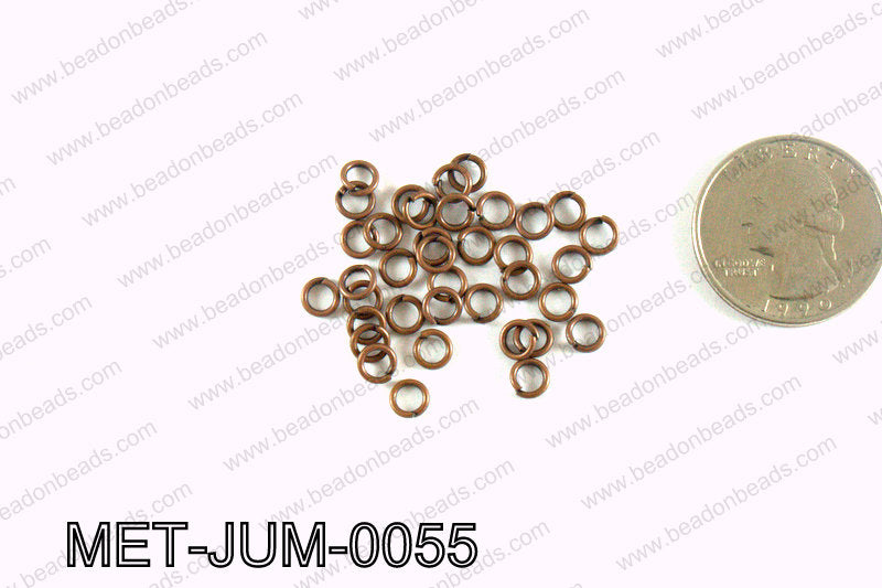 5MM Copper open Jump ring MET-JUM-0055