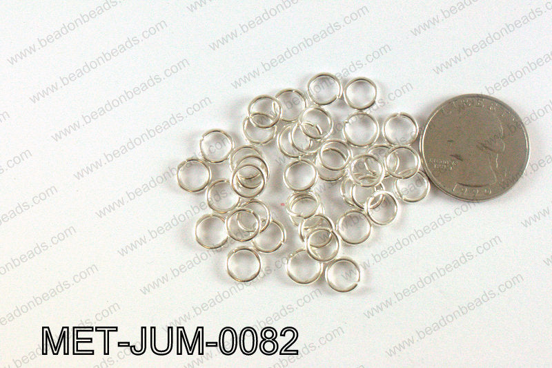 8MM Light Silver open Jump ring MET-JUM-0082